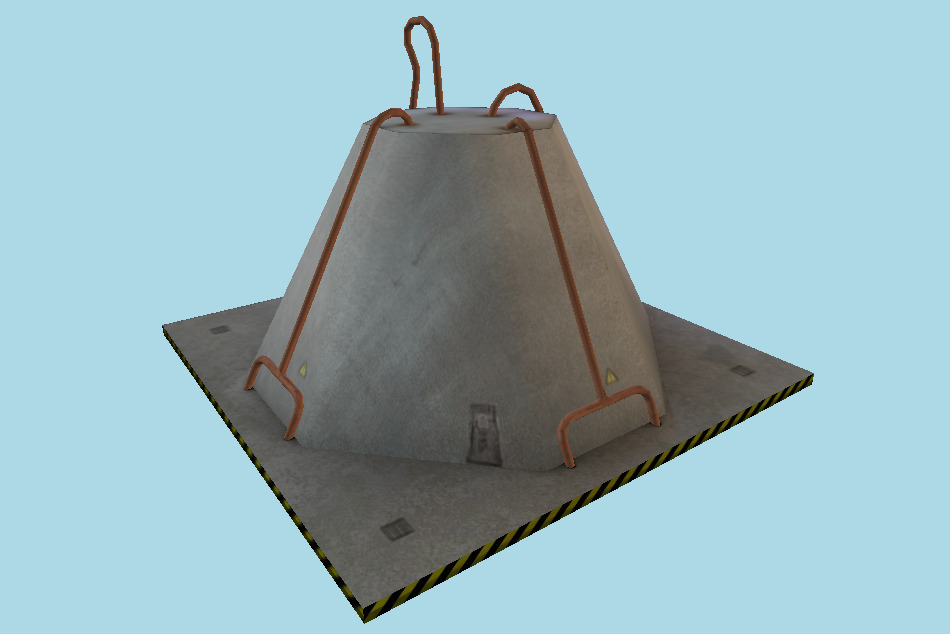 Industrial Concrete RTS Building 3d model